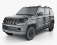Mahindra TUV300 2018 3D 모델  wire render