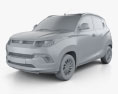 Mahindra KUV 100 2018 3d model clay render