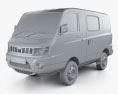 Mahindra eSupro Van 2015 3D 모델  clay render