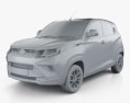 Mahindra KUV 100  2021 3D 모델  clay render