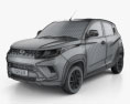 Mahindra KUV 100 with HQ interior 2021 3d model wire render