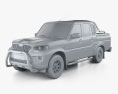 Mahindra Pik Up ダブルキャブ Karoo 2024 3Dモデル clay render