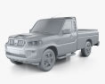 Mahindra Pik Up Single Cab 2021 3d model clay render