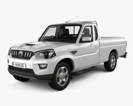 Mahindra Pik Up Single Cab with HQ interior and engine 2021 3D model
