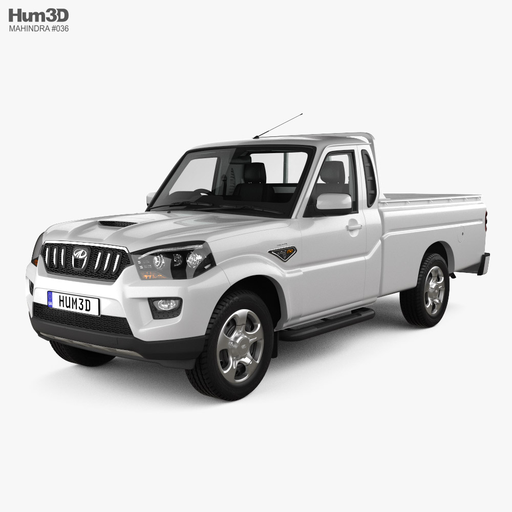 Mahindra Pik Up Single Cab with HQ interior and engine 2021 3D model