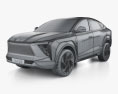 Mahindra XUV E9 2024 3D 모델  wire render