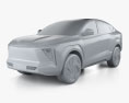 Mahindra XUV E9 2024 3D-Modell clay render