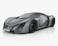 Marussia B2 2014 3D模型 wire render