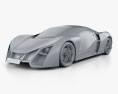 Marussia B2 2014 3D模型 clay render