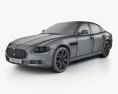 Maserati Quattroporte 2014 Modèle 3d wire render