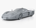 Maserati MC12 3D модель clay render