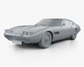 Maserati Ghibli coupe 1967 3d model clay render