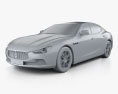 Maserati Ghibli III Q4 2016 3d model clay render