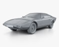 Maserati Khamsin 1977 Modello 3D clay render