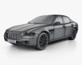 Maserati Quattroporte 2007 3D 모델  wire render