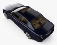 Maserati Quattroporte mit Innenraum 2008 3D-Modell Draufsicht