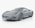 Maserati MC20 2024 3D-Modell clay render
