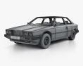 Maserati Biturbo クーペ HQインテリアと 1982 3Dモデル wire render