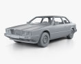 Maserati Biturbo coupe with HQ interior 1982 3d model clay render