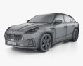 Maserati Grecale Folgore 2024 3D 모델  wire render