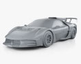 Maserati MCXtrema 2024 3D模型 clay render