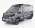 Maxus Deliver 9 Panel Van L2H2 2022 3d model wire render
