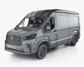 Maxus Deliver 9 Panel Van L2H2 with HQ interior 2024 3d model wire render