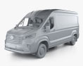 Maxus Deliver 9 Panel Van L2H2 with HQ interior 2024 3d model clay render