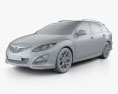 Mazda 6 Wagon 2014 3d model clay render