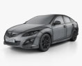 Mazda 6 掀背车 2014 3D模型 wire render