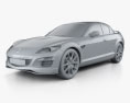 Mazda RX-8 2011 3D-Modell clay render