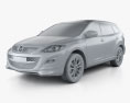 Mazda CX-9 2013 3D模型 clay render