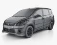 Mazda VX-1 2015 3D模型 wire render