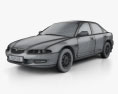 Mazda Xedos 6 (Eunos 500) 1999 3D-Modell wire render