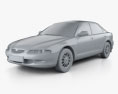 Mazda Xedos 6 (Eunos 500) 1999 3D 모델  clay render