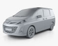 Mazda Biante 2014 3d model clay render
