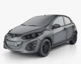 Mazda 2 (Demio) 5-Türer R 2013 3D-Modell wire render