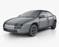 Mazda 323 (Familia) 1998 3D модель wire render