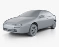 Mazda 323 (Familia) 1998 3D-Modell clay render