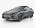 Mazda MX-3 1998 3D-Modell wire render