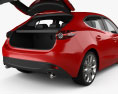 Mazda 3 hatchback avec Intérieur 2016 Modèle 3d