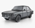 Mazda Capella (616) Berlina 1974 Modello 3D wire render