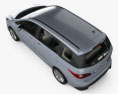 Mazda 5 인테리어 가 있는 2015 3D 모델  top view