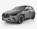 Mazda CX-3 2018 3d model wire render