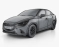 Mazda 2 (Demio) 2018 3d model wire render