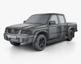 Mazda B-series (UN) 2500 ダブルキャブ 2006 3Dモデル wire render