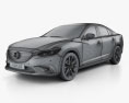 Mazda 6 GJ 2018 3d model wire render