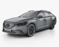 Mazda 6 GJ wagon 2018 3d model wire render