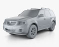 Mazda Tribute 2011 3d model clay render