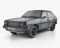 Mazda 323 (Familia) 1978 3D 모델  wire render